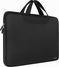 Durable 15.6 Inch Laptop Sleeve Bag, Black Computer Case with Extra Pockets picture