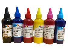 6 Bulk refill ink for Epson inkjet 6 colors 6x100ml BK/C/M/Y/LC/LM Pigment picture