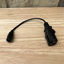 Black AC Power Adapter Cable IEC Female to DC Barrel Connector Pigtail Universal picture