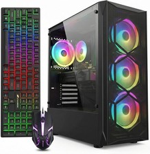 Gaming PC Desktop Computer, Intel Core i7 up to 3.9GHz, Radeon RX 580 8G, 16G RA picture