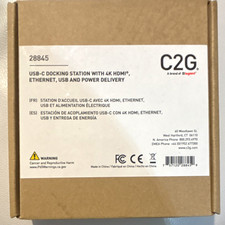 C2G 28845 USB-C Docking Station 4K HDMI, Ethernet RJ-45, Power Delivery picture