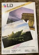LD Professional Quality Inkjet Photo Paper Glossy - 4x6 - 100 Sheets NEW SEALED picture