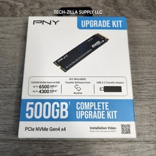 PNY 500GB M.2 NVMe Gen4 X4 Internal SSD Upgrade Kit with Transfer Adapter picture