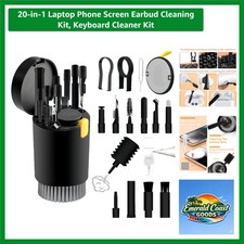 20-in-1 Electronics Cleaning Kit for Phone, Laptop, and Earbuds - Portable Black picture