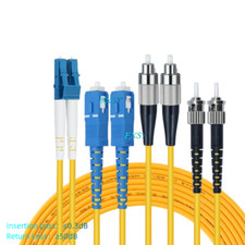 5Pcs 1-15m LC UPC to LC SC FC ST UPC SM OS2 LSZH Duplex Fiber Optical Patch Cord picture
