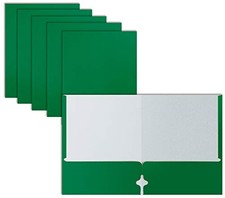 Two Pocket Portfolio Folders, 50-Pack, Green, Letter Size Paper Folders, by ,  picture