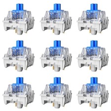 72 PCS Blue Mechanical Keyboard Switches 3-Pin 50gf RGB SMT Clicky Type picture