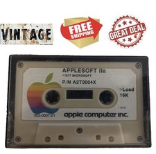 RARE Apple II Applesoft IIa Cassette Tape  Microsoft 1978 A2T0004X 002-0007-01 picture