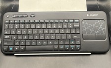 Logitech Black K400r Wireless Slim Keyboard Touchpad NO USB Unifying Receiver picture