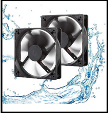 12V Waterproof Fan 120Mm 2-Pack High Speed 12 Volt DC 2Wire 3Pin Exhaust Coolin picture