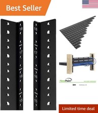18U Vertical Rack Rail Pair DIY Kit - Heavy Duty Black Steel Mounting picture