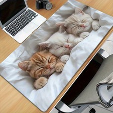 1pc Cute Cat Pattern Printed Desk Mat, Multifunctional Mouse Pad for Keyboard ❀ picture
