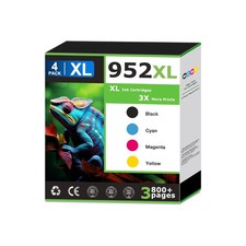 HIRMOD 952XL Ink Cartridges 4-Pack Black Cyan Magenta Yellow for HP picture
