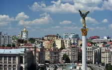 Landscape cityscape city architecture kyiv Custom Gaming Mat Desk picture