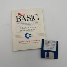 True BASIC Student Edition Commodore Amiga Manual w/ Original Disk Kemeny Kurtz picture