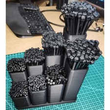 Zip Cable Ties Organizer (modular, parameterizable) 3D-Printed picture