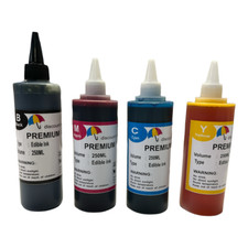 Edible Ink Refill Kit for Canon Epson Printers 4x250ml Ink Bottles picture