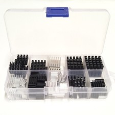 Easycargo 100pcs Heatsink Assortment Kit Small Cooler Aluminum Heat Sink Set... picture
