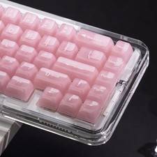 Keyboard Keycaps Jelly, Clear Cute Keycaps, Transparent Pink Key Cap picture