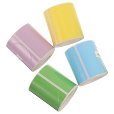 4 Rolls Removable Round Direct Thermal Label,  2