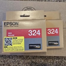 Epson T324 Red Ink Cartridge Genuine 324 SureColor P400 Exp 03/2027 2 Pack  picture