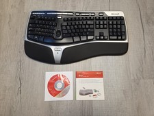 Microsoft Natural Wireless Ergonomic Keyboard 7000 Model 1118 NO DONGLE W/Disc picture