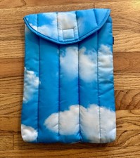 BAGGU CLOUDS Nylon Puffy Laptop Sleeve RETIRED Print Used See Pics picture