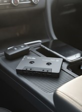 Cassette Bluetooth Receiver Adapter, Black, 8 Hours Play Time, 1.5 Hr Charge picture