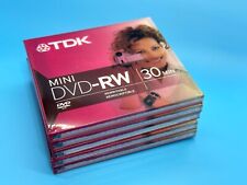5 Pack TDK Mini DVD-RW 30min 1.4GB Rewritable Discs Camcorder New Sealed picture
