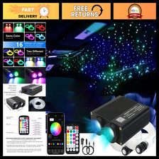 Dual Color 32W Fiber Optic Starlight Kit - 600pcs 0.03in 9.8ft Strands, Sound-Ac picture