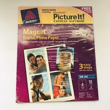 MAGNET Digital Photo Paper Avery NIP SEALED Ink Jet 3 Sheets picture
