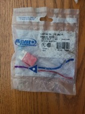 TE CONNECTIVITY AMP 1375191-7 NETCONNECT CAT5E SL 110 JACK 568A/B, RED picture
