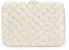 Puffy Laptop Sleeve 13 Inch Cute Quilted Laptop Protective Case Padded Floral picture