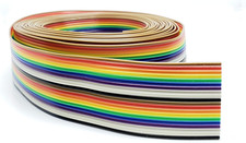 - Connectors Pro 10 Feet IDC 20P Rainbow Flat Ribbon Cable 20 Conductors for 2.5 picture