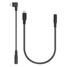 SING F LTD 2pcs DC Power 3.5mm Female to Micro USB 5pin Male Adapter Black picture