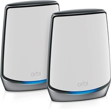 Orbi 850 Series Tri-band WiFi 6, 6Gbps, Router + Satellite RBK852-100NAR - WHITE picture