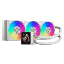 DC360 360Mm AIO CPU Cooler, 2.4-Inch IPS LCD, ARGB Fans, White | Customizable LC picture