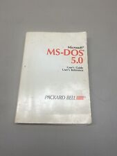 Microsoft Vintage MS-DOS 5.0 Users Guide Packard Bell Good Cond 1991 picture