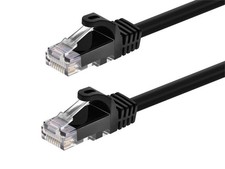 Flexboot Cat5e Ethernet Patch Cable RJ45 Stranded 350Mhz Wire 24AWG 5ft Black picture