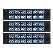 LGX Compatible Fiber Patch Panel 12 Singlemode Blue Duplex LC Adapter 3 PCS picture