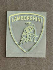 1 pcs Sticker for Lamborghini Skylake Golden mirror Color Logo Decal 27mm x 30mm picture