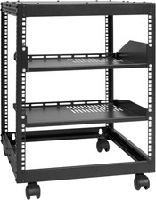 12U Open Frame Server Rack, 23-40 in Adjustable Depth, Free Standing or Wall Mou picture