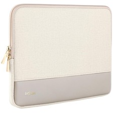 Versatile Water-Resistant Laptop Sleeve for 13-14 Inch Devices - Cream White picture