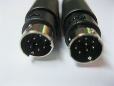 4 Pcs DIN Plug Male Connector 8 Pin Mini with Plastic Handle New picture