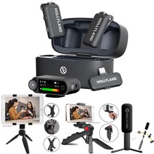 Hollyland LARK MAX 2 Combo Wireless Microphone System Space Gray Podcast Bundle picture