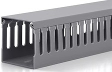3x3in Cable Raceway, 6.6FT(2xL3.2FT) Large Wire Tray, PVC Cord Hider for Network picture