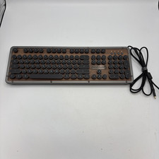 AZIO Retro Classic Elwood Mechanical Keyboard Backlit USB Wired Bluetooth Mac PC picture
