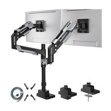 ARES WING Dual Monitor Mount, Adjustable Stacked Monitor Stand with USB A/C, ... picture