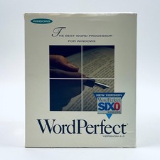 WordPerfect Version 6.0 Word Processor For Windows 3.1 - 1993 RARE Vintage picture