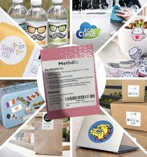 100 pcs glossy white  vinyl sticker paper for inkjet printer   picture